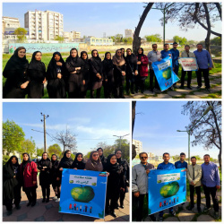 ورزش و پیاده روی پرسنلِ بیمارستان بوعلی