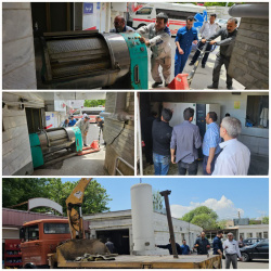 انتقال تجهیزات اکسیژن ساز و واحد CSR با همت همکاران تجهیزات پزشکی